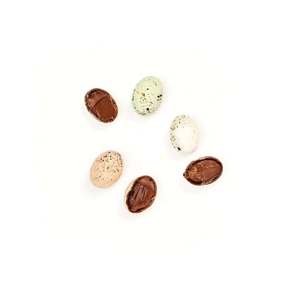12 Rainbow Lovebird Eggs (Chocolate Praline)
