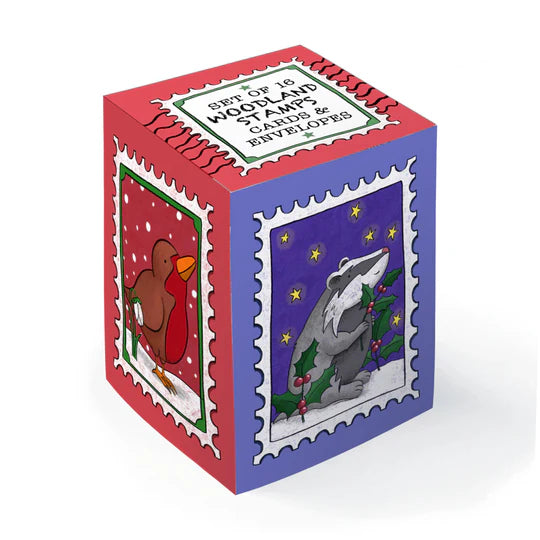 Woodland Stamp Mini Christmas Cards 16pk