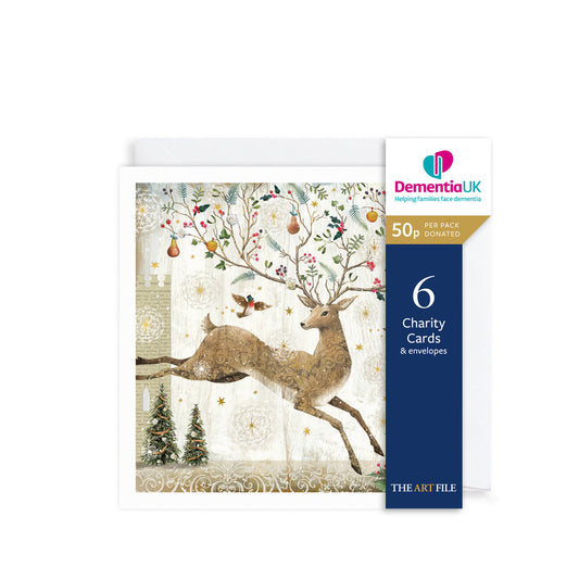 Christmas Card 6pk - Botanical Deer