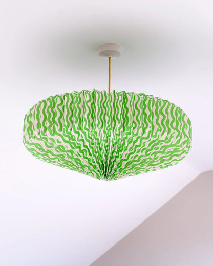 Origami Lampshade Saucer Green Ganges