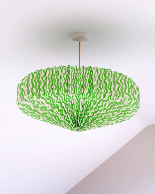 Origami Lampshade Saucer Green Ganges