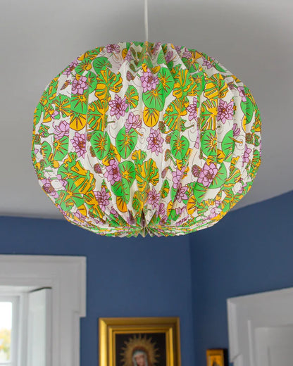 Origami Lampshade Globe Waterlilies