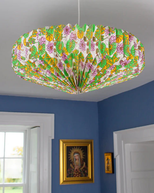 Origami Lampshade Saucer Waterlilies
