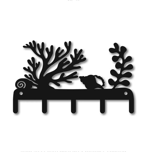 Key Hooks - Sea Shells and Seaweeds