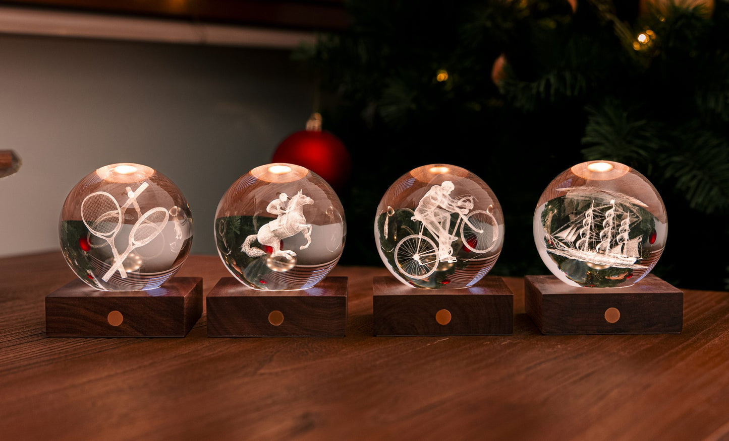 Gingko Amber Crystal Lights