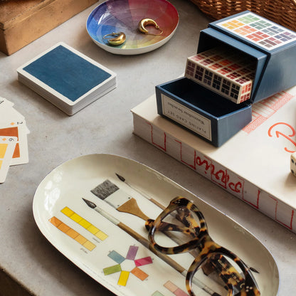 Oval Enamel Tray - The Art of Colouring