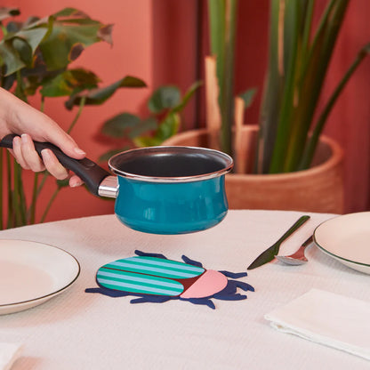Beetle Shaped Trivet (Blue & Pink)