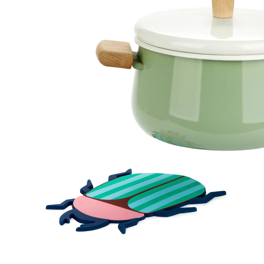 Beetle Shaped Trivet (Blue & Pink)