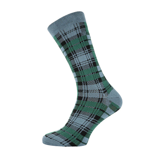 7-11  Bamboo Socks Blue Tartan