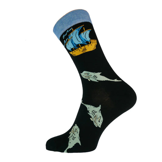 7-11 Bamboo Socks Ships and Sharks