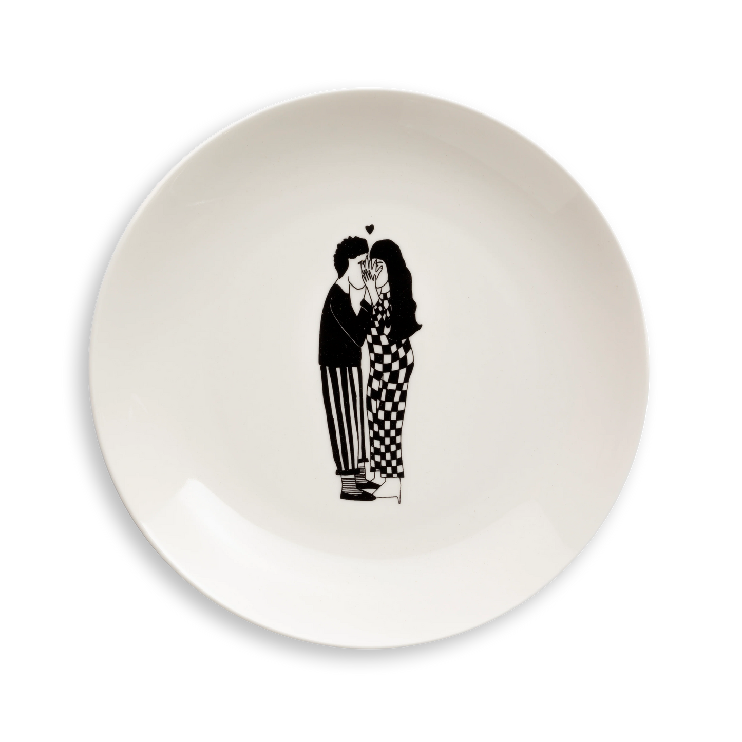 Helen B Porcelain Plate Naked Secret Kissers | helen b ceramics