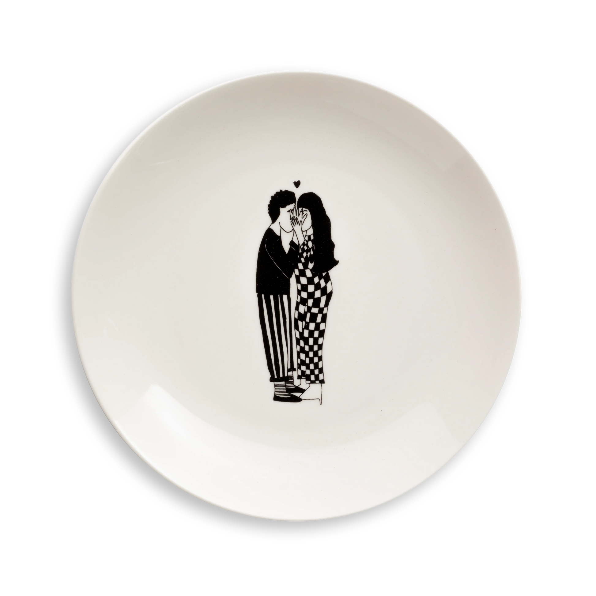 Helen B Porcelain Plate Naked Secret Kissers | helen b ceramics