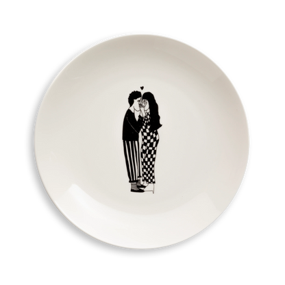Helen B Porcelain Plate Naked Secret Kissers | helen b ceramics