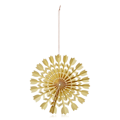 Hanging Tulip Rosette 12cm Butter Yellow
