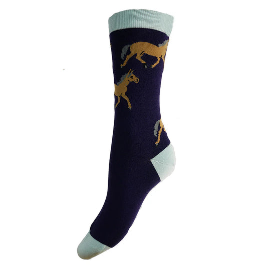 4-7 Bamboo Socks Horse (Dark Blue)