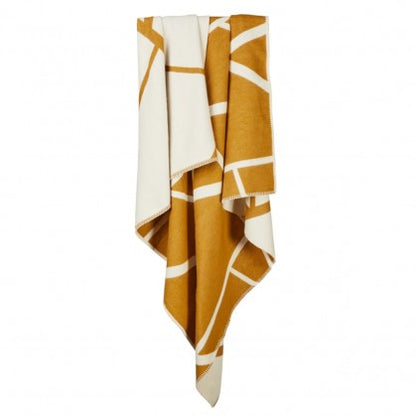 Cotton Twig Throw English Mustard (140x160cm)