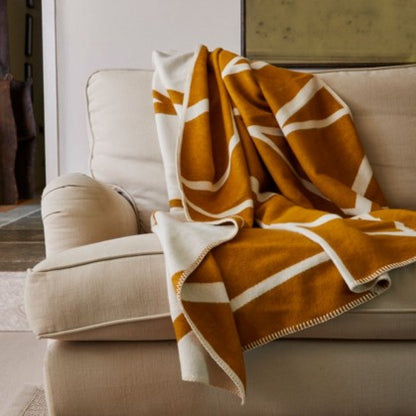 Cotton Twig Throw English Mustard (140x160cm)