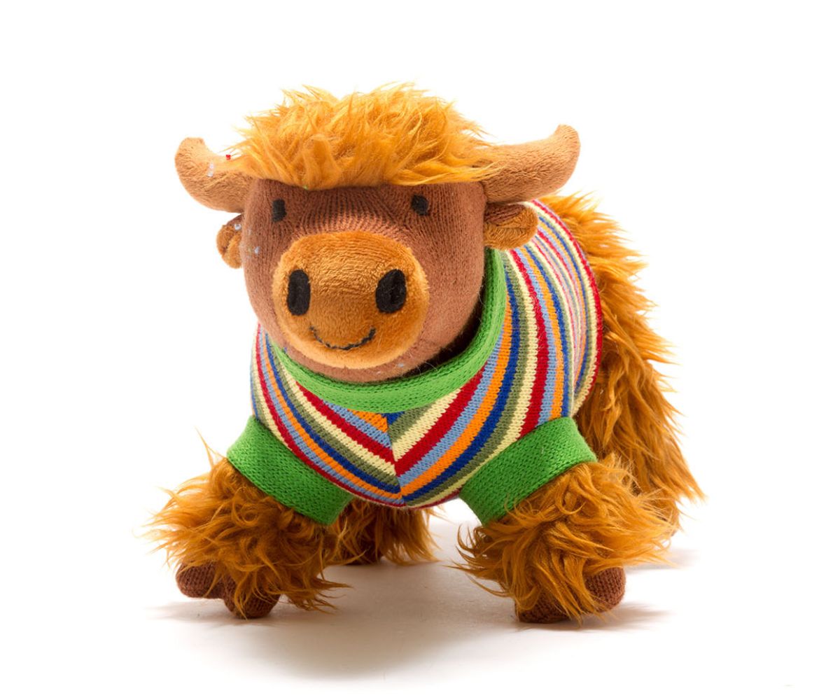 Highland Cow Stripe Jumper Soft Toy (0+)