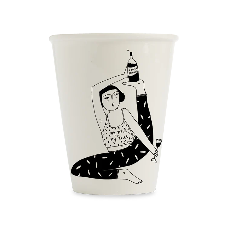 Helen B Porcelain Cup My Vibes | Helen B ceramics