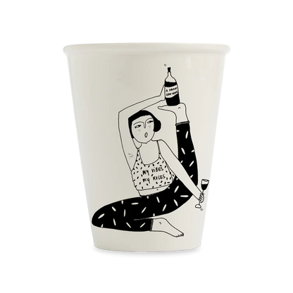 Helen B Porcelain Cup My Vibes | Helen B ceramics