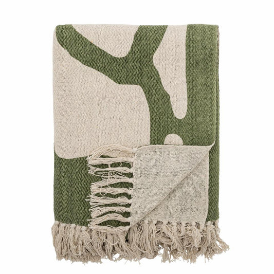 Bloomingville Dalmine Cotton Throw (Green) | Home Interiors | Throws & Blankets