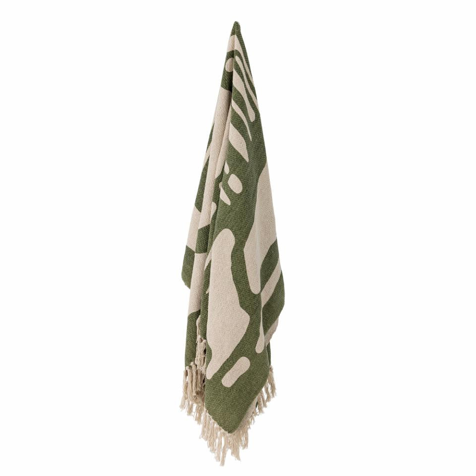 Bloomingville Dalmine Cotton Throw (Green) | Home Interiors | Throws & Blankets