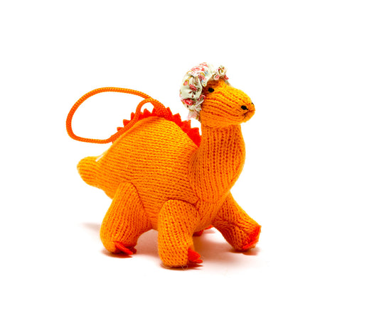 Orange Diplodocus Shower Cap Hanging Decoration