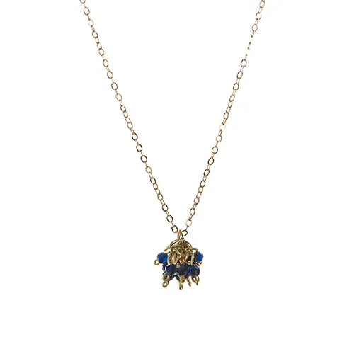 Elizabeth Cluster Navy Pendant