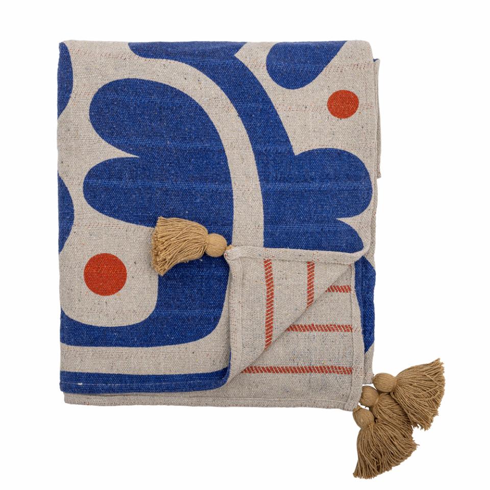Bloomingville Eviaya Cotton Throw (Blue)
