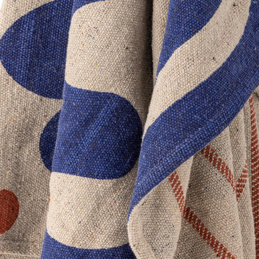 Bloomingville Eviaya Cotton Throw (Blue)