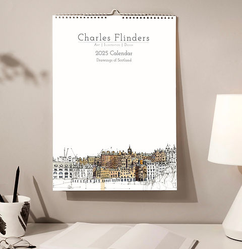 2025 Wall Calendar - Drawings of Scotland by Charles Flinders