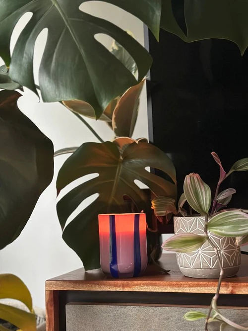 Maegen Atina Stripe Candle Blackcurrant & Oudh