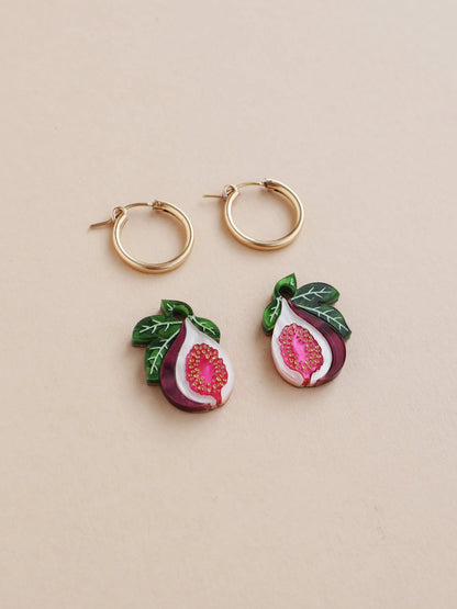 Wolf & Moon Fig Hoop Earrings
