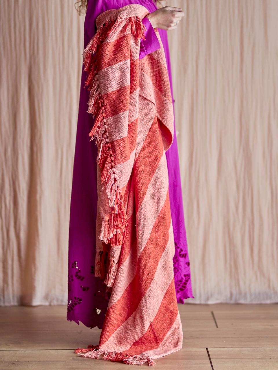 Bloomingville Frello Cotton Throw (Orange) | Home Interiors | Throws & Rugs