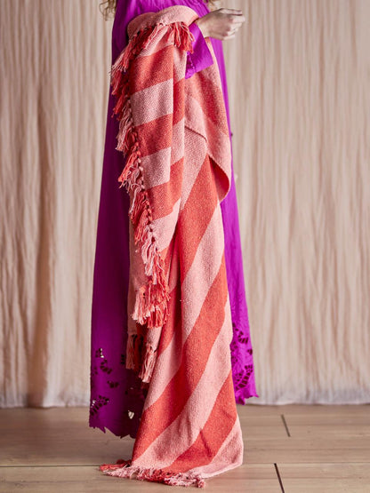 Bloomingville Frello Cotton Throw (Orange) | Home Interiors | Throws & Rugs