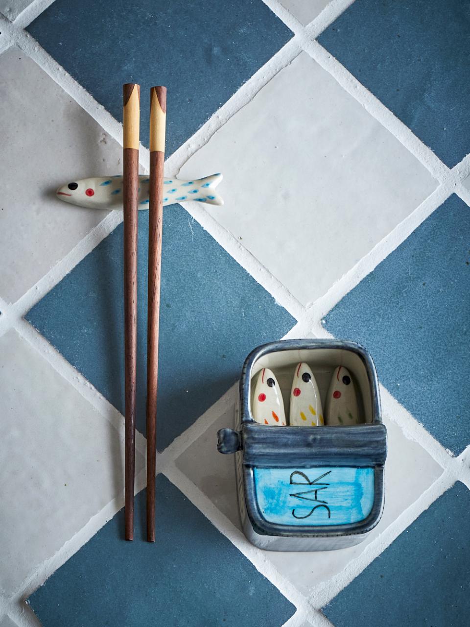 Caiam Stoneware Chopstick Holder Sardines