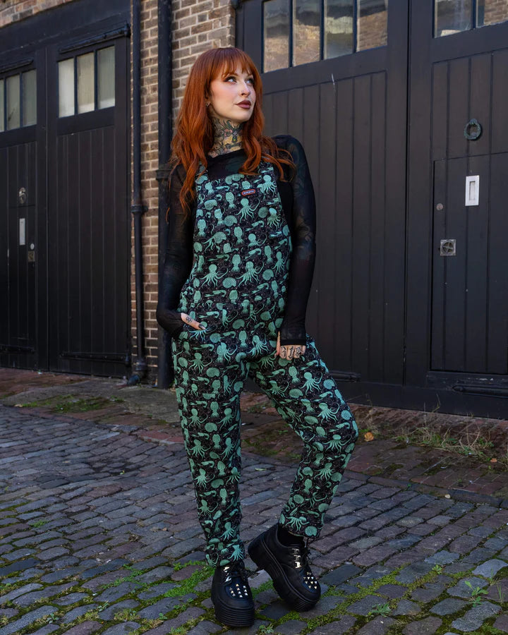 Run & Fly Green Seas Stretch Twill Dungarees