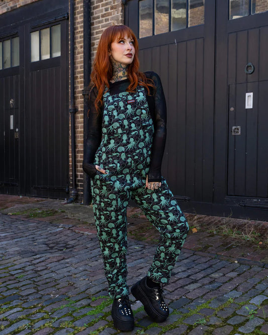 Run & Fly Green Seas Stretch Twill Dungarees