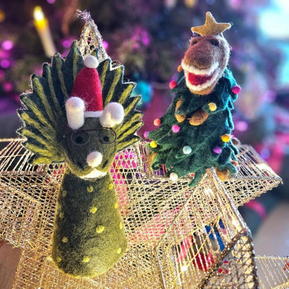 Christmas Felt Tree Topper Tree-Rex