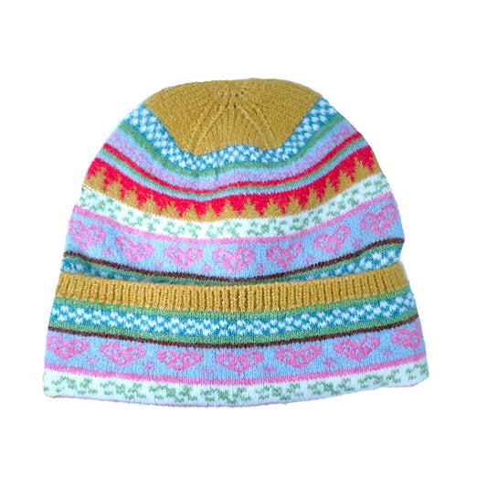 Nordic Heart Hat Yellow Top