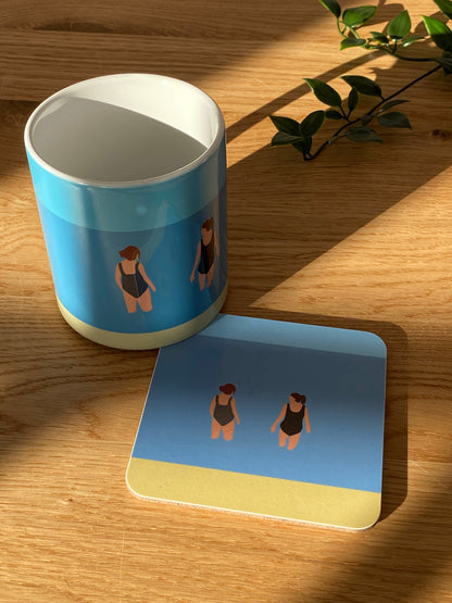 Fiddy & Mabel Coaster Chats In The Sea