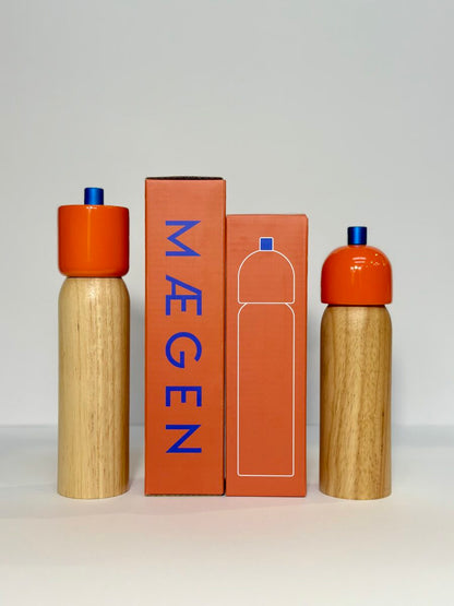 Maegen Medium Salt & Pepper Grinder (Orange/Blue)