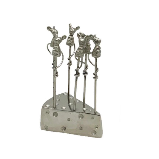 Mouse Cocktail Picks with Slice Stand
