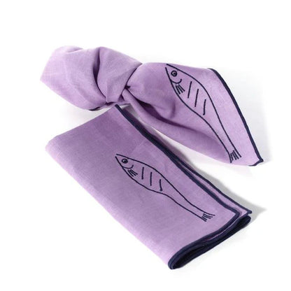 Maegen 2pk Linen Napkins Fish