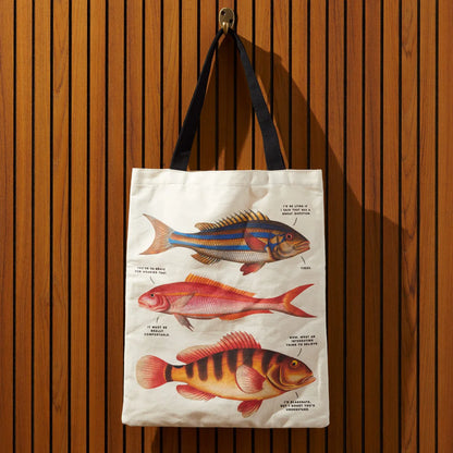 Canvas Tote Bag - Judgy Fish