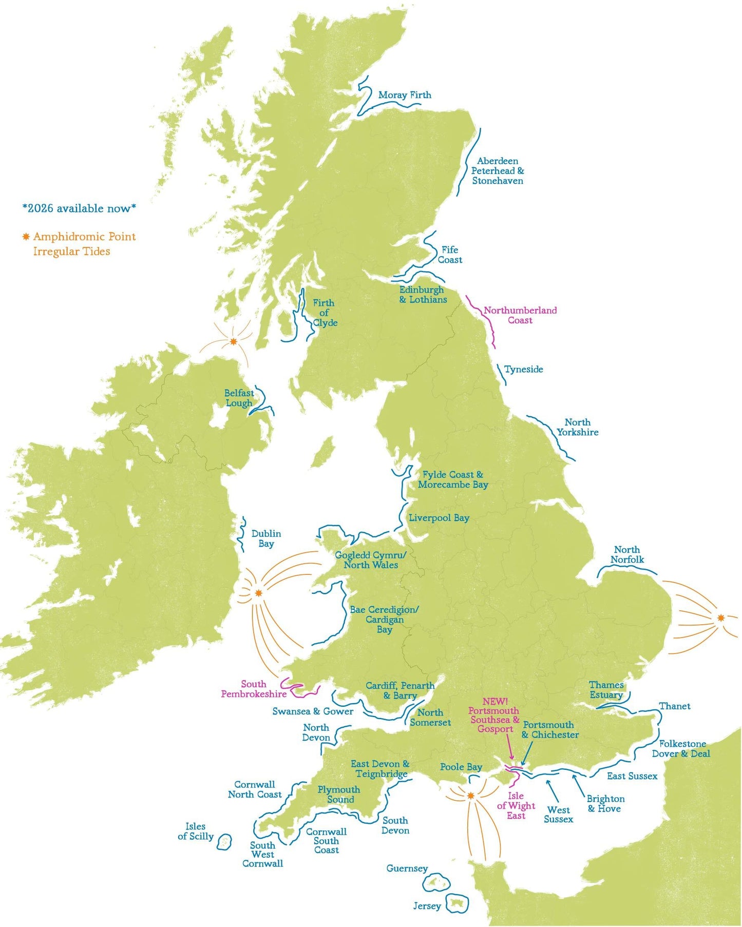 2027 Tide Chart Edinburgh & Lothians (Grey Green)