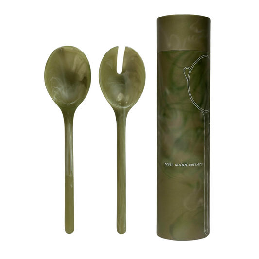 MAEGEN Resin Salad Servers (Olive)