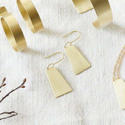 Maya Hinge Brass Earrings