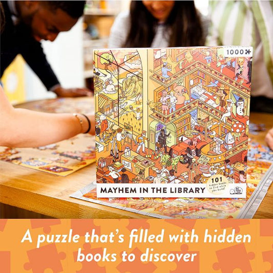 1000pc Jigsaw Puzzle Mayhem At The Library Puzzle