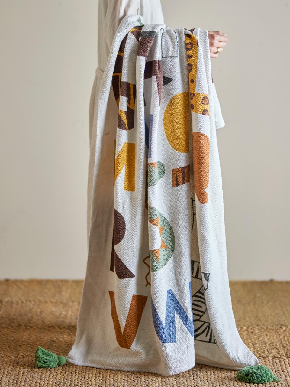 Bloomingville Memo Cotton Throw (Nature)